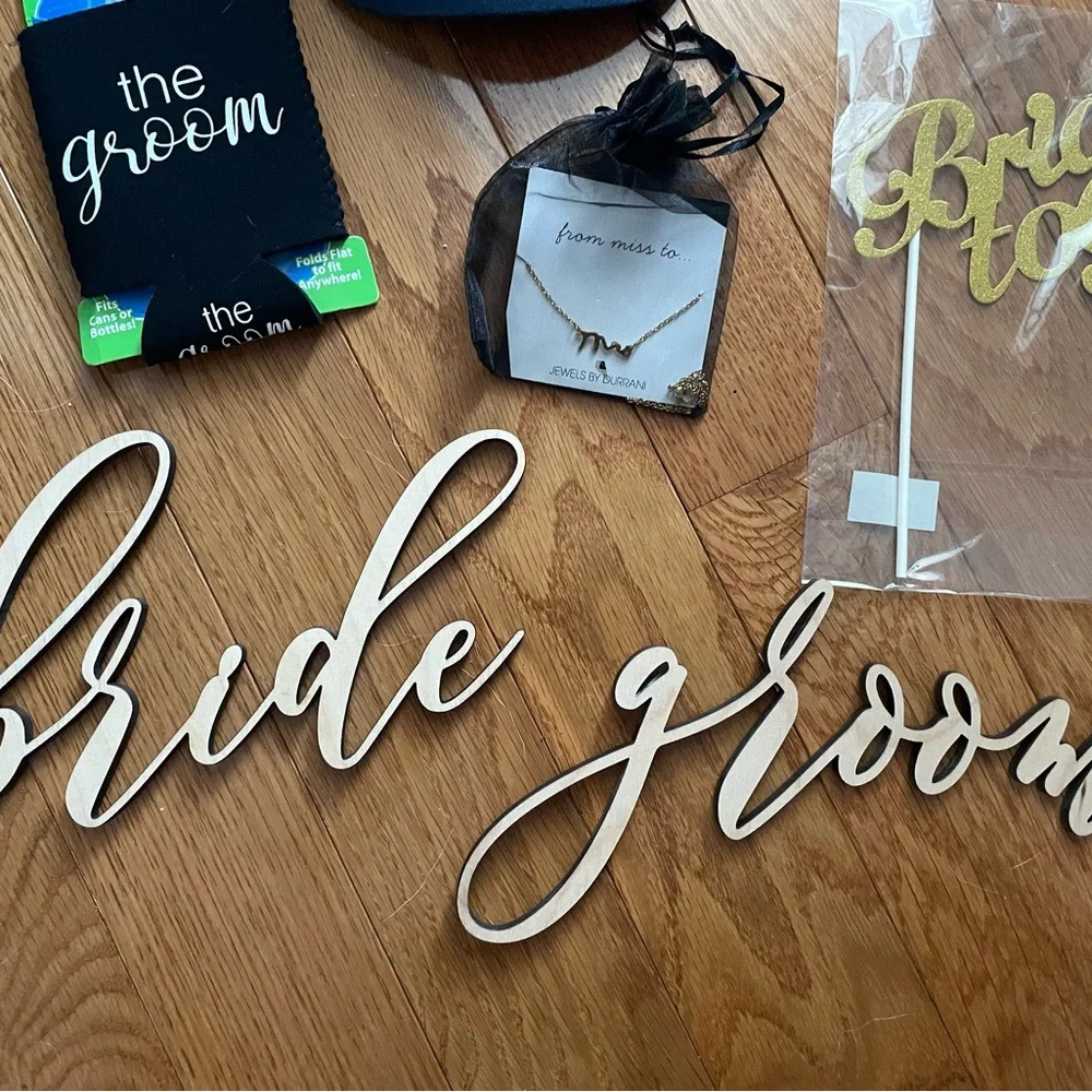 Assorted Bride and Groom items